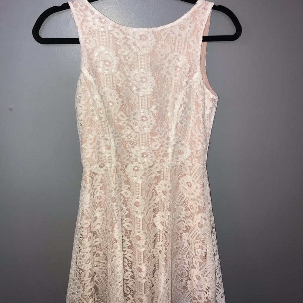 White lace dress.